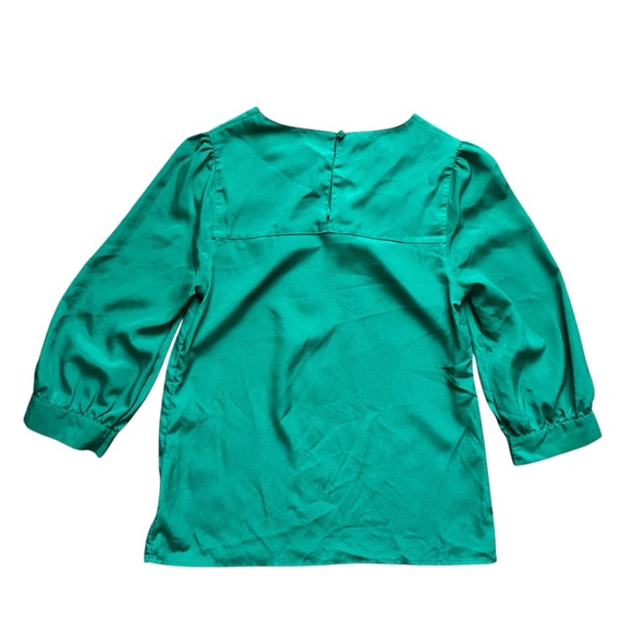 Merona Teal Scoop Neck Peplum Sleeve Tunic Size XS - Picture 5 of 5